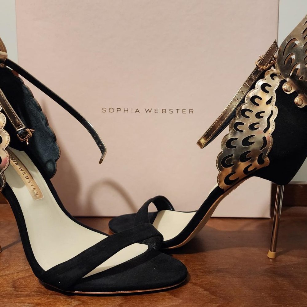 Sophia Webster Evangeline Angel Wings (black and gold)